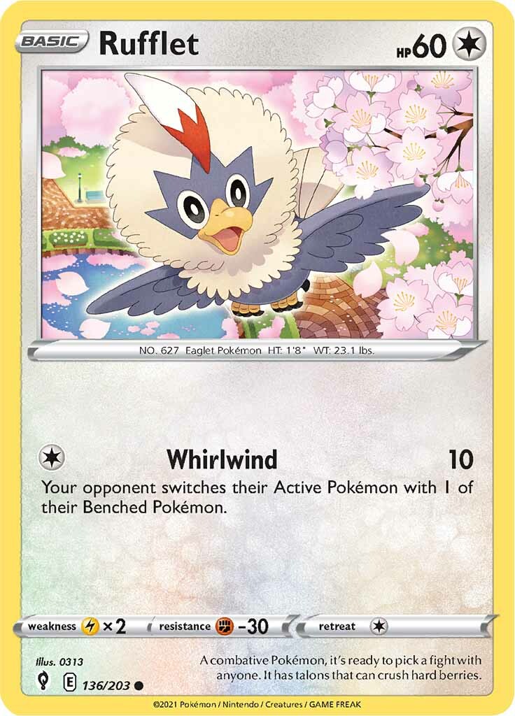 Rufflet (136/203) [Sword & Shield: Evolving Skies] | Tables and Towers