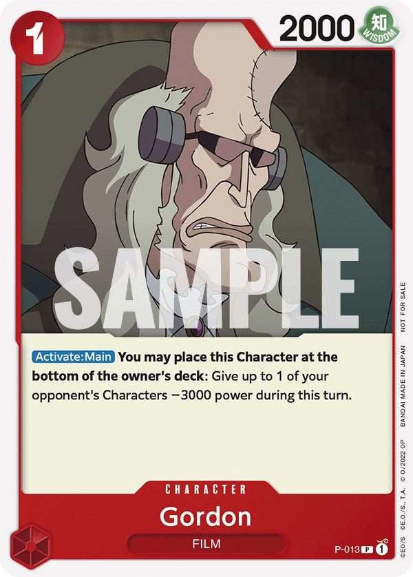 Gordon (One Piece Film Red) [One Piece Promotion Cards] | Tables and Towers