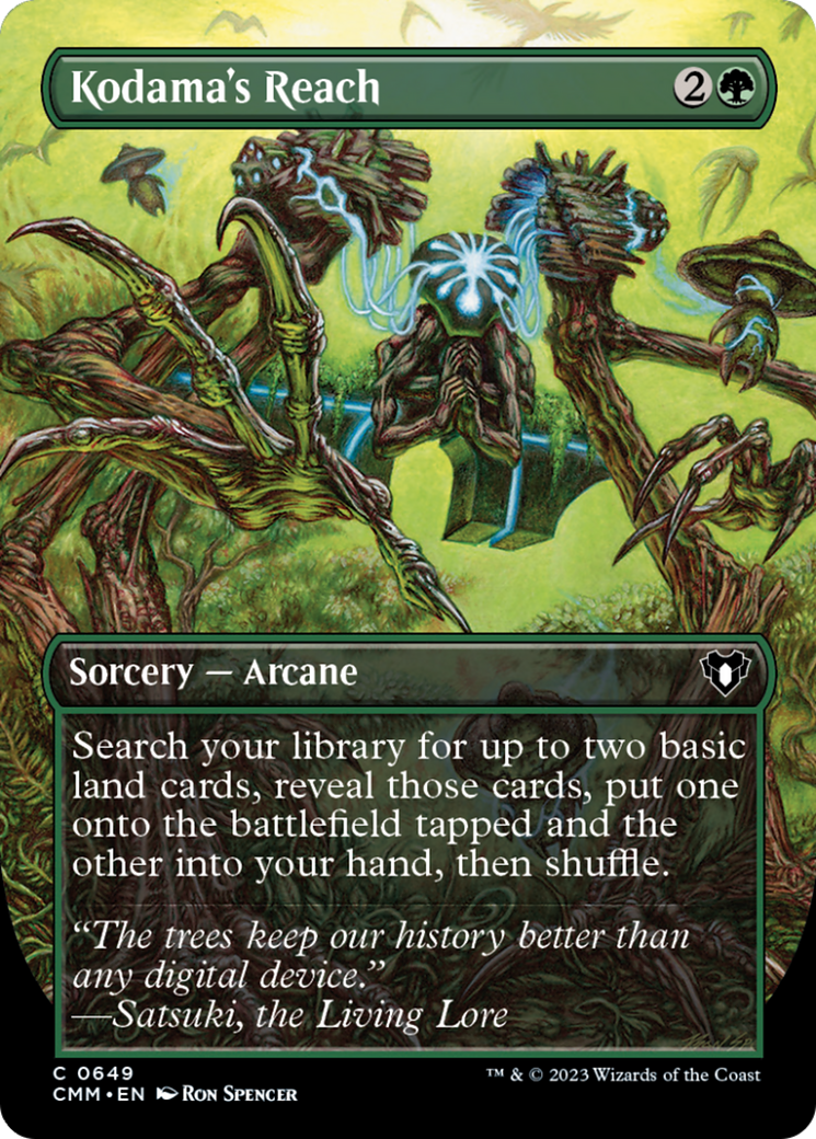 Kodama's Reach (Borderless Alternate Art) [Commander Masters] | Tables and Towers