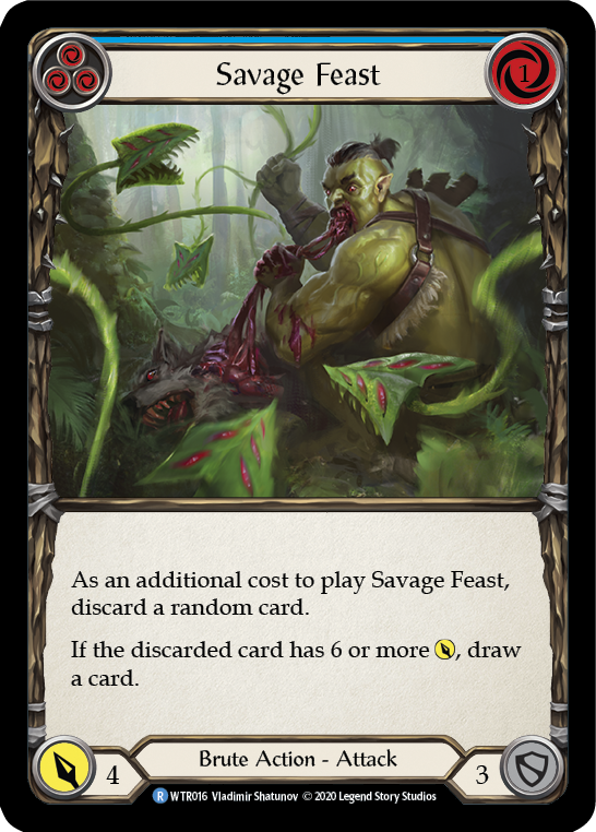 Savage Feast (Blue) [U-WTR016] (Welcome to Rathe Unlimited)  Unlimited Normal | Tables and Towers