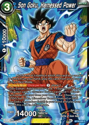 Son Goku, Harnessed Power (BT16-025) [Realm of the Gods] | Tables and Towers