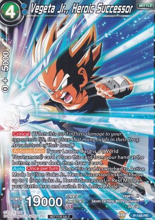 Vegeta Jr., Heroic Successor (Power Booster) (P-148) [Promotion Cards] | Tables and Towers