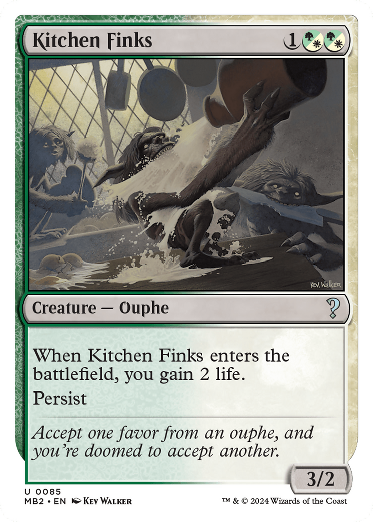 Kitchen Finks (White Border) [Mystery Booster 2] | Tables and Towers