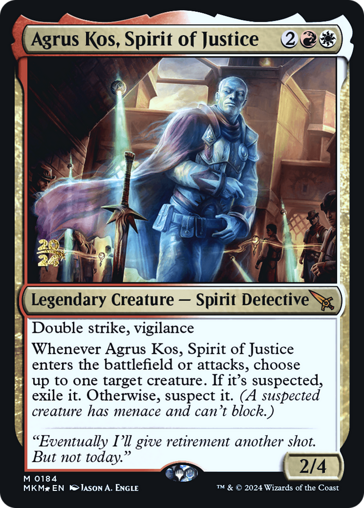 Agrus Kos, Spirit of Justice [Murders at Karlov Manor Prerelease Promos] | Tables and Towers