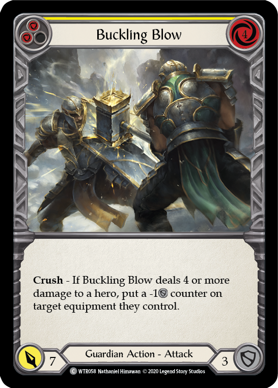 Buckling Blow (Yellow) [U-WTR058] (Welcome to Rathe Unlimited)  Unlimited Rainbow Foil | Tables and Towers