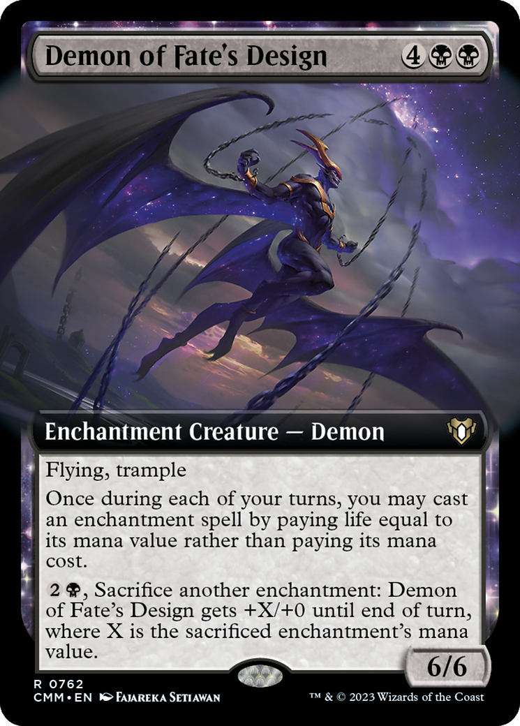 Demon of Fate's Design (Extended Art) [Commander Masters] | Tables and Towers