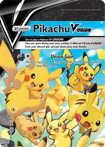 Pikachu V-UNION (SWSH139) (Celebrations) [Sword & Shield: Black Star Promos] | Tables and Towers