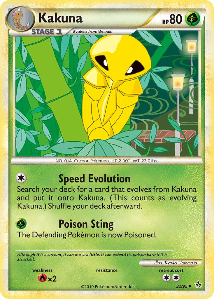 Kakuna (32/95) [HeartGold & SoulSilver: Unleashed] | Tables and Towers