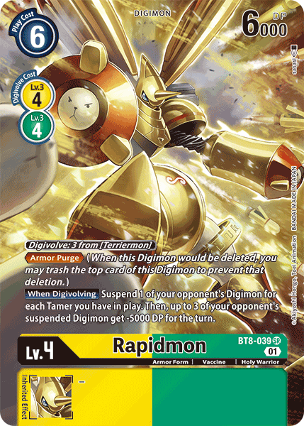 Rapidmon [BT8-039] (Alternate Art) [New Awakening] | Tables and Towers