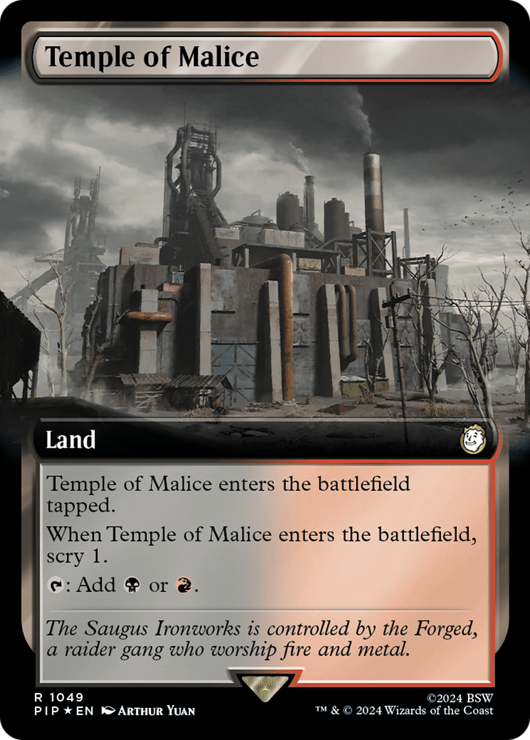 Temple of Malice (Extended Art) (Surge Foil) [Fallout] | Tables and Towers