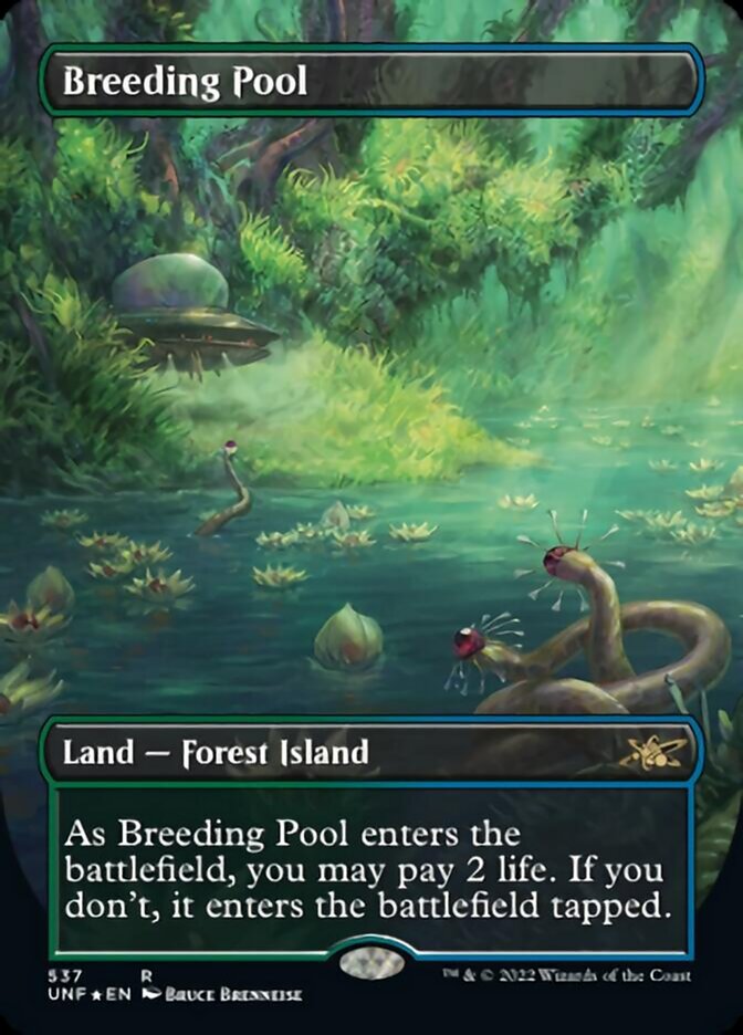 Breeding Pool (Borderless) (Galaxy Foil) [Unfinity] | Tables and Towers