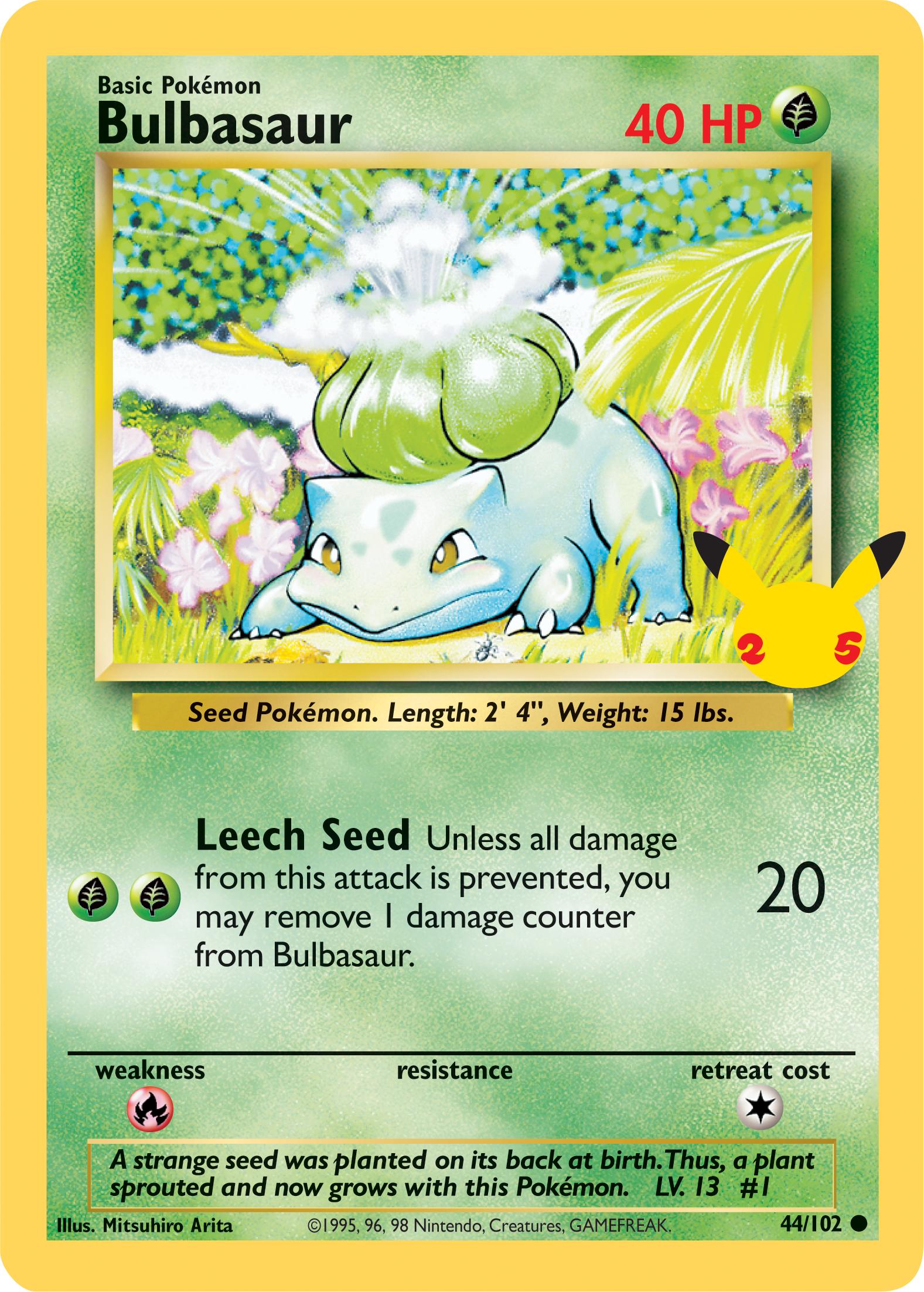 Bulbasaur (44/102) (Jumbo Card) [First Partner Pack] | Tables and Towers