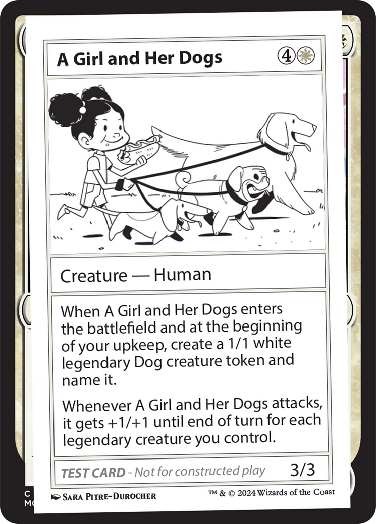 A Girl and Her Dogs [Mystery Booster 2 Playtest Cards] | Tables and Towers