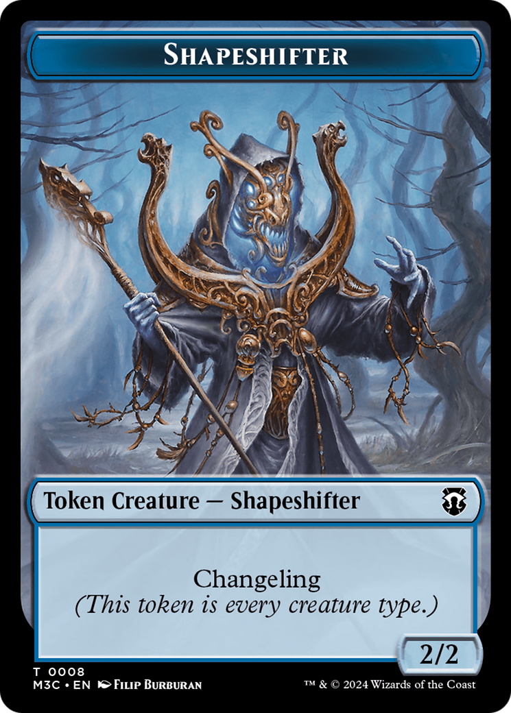 Beast (0010) // Shapeshifter (0008) Double-Sided Token [Modern Horizons 3 Commander Tokens] | Tables and Towers