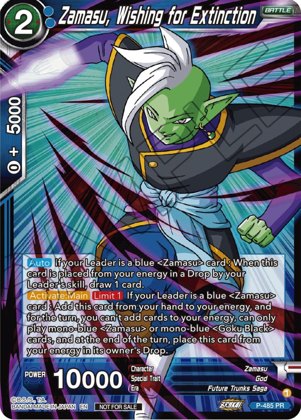 Zamasu, Wishing for Extinction (Zenkai Series Tournament Pack Vol.3) (P-485) [Tournament Promotion Cards] | Tables and Towers