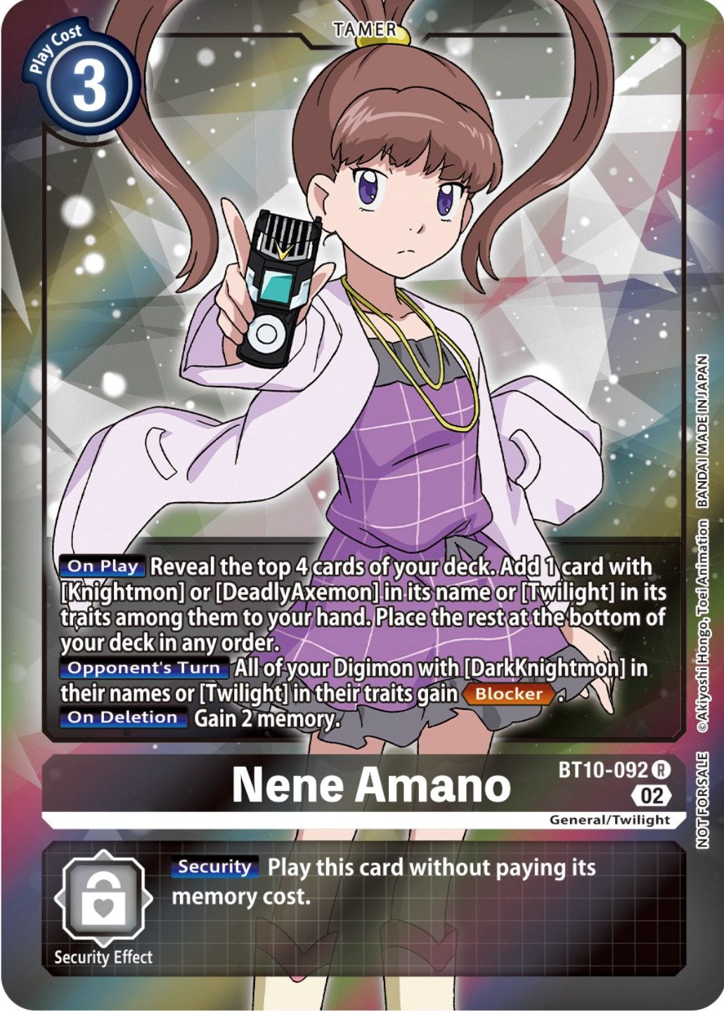 Nene Amano [BT10-092] (Box Topper) [Xros Encounter] | Tables and Towers