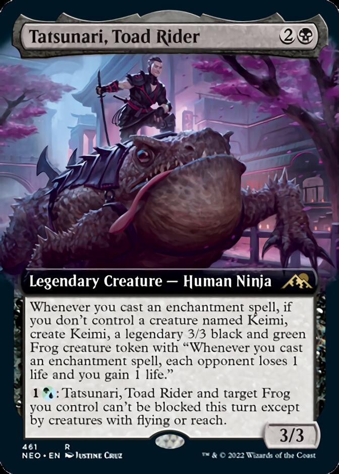 Tatsunari, Toad Rider (Extended Art) [Kamigawa: Neon Dynasty] | Tables and Towers