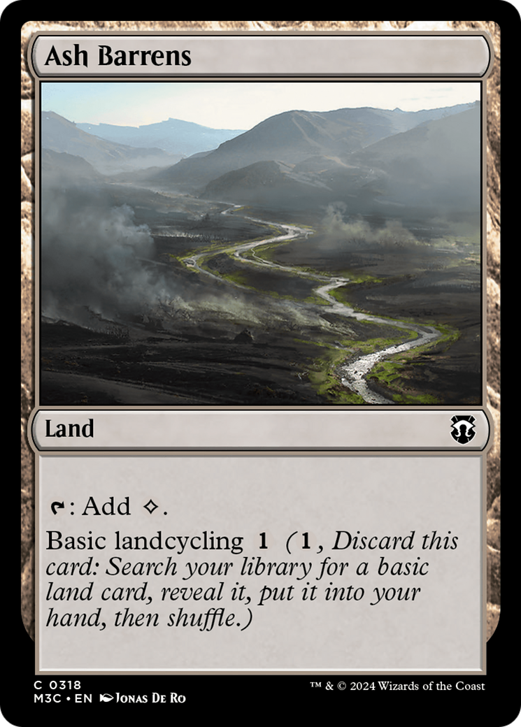 Ash Barrens (Ripple Foil) [Modern Horizons 3 Commander] | Tables and Towers