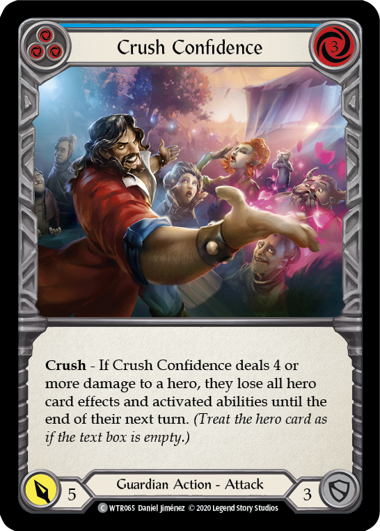 Crush Confidence (Blue) [U-WTR065] (Welcome to Rathe Unlimited)  Unlimited Rainbow Foil | Tables and Towers