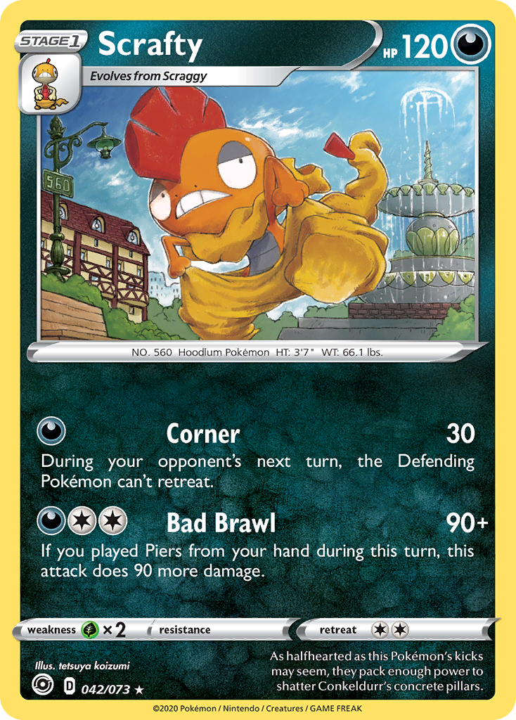 Scrafty (042/073) [Sword & Shield: Champion's Path] | Tables and Towers