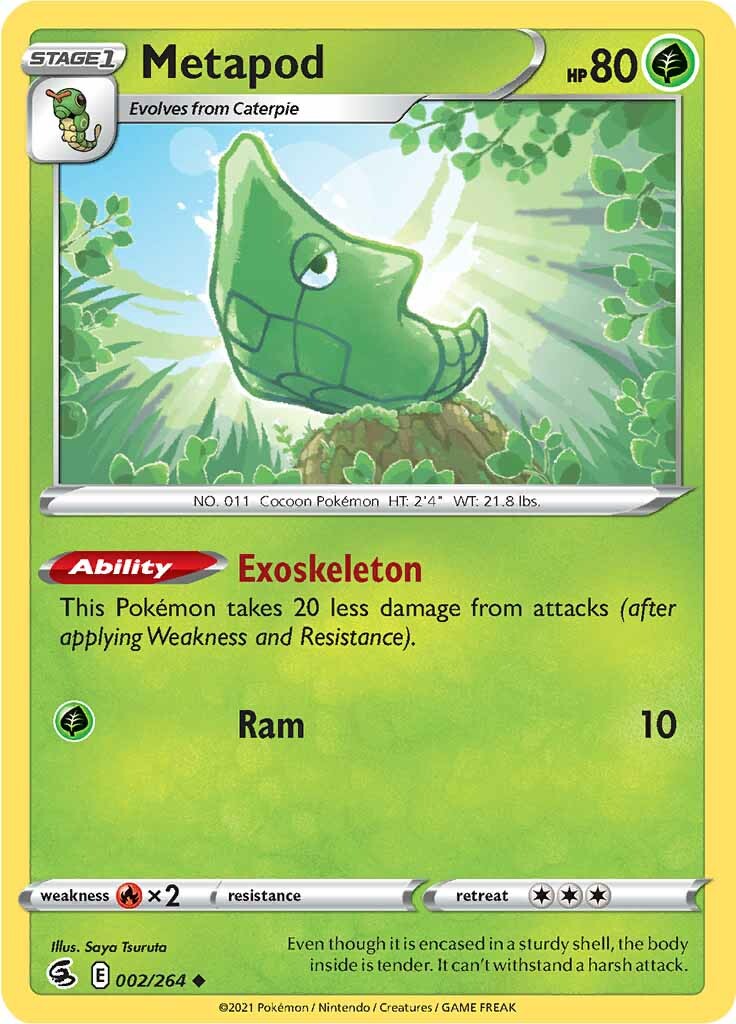 Metapod (002/264) [Sword & Shield: Fusion Strike] | Tables and Towers