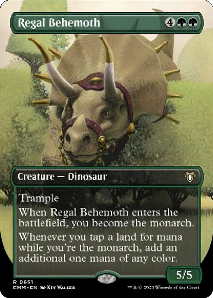 Regal Behemoth (Borderless Alternate Art) [Commander Masters] | Tables and Towers