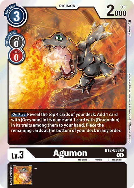 Agumon [BT8-058] [New Awakening] | Tables and Towers