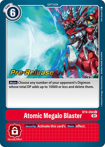 Atomic Megalo Blaster [BT9-094] [X Record Pre-Release Promos] | Tables and Towers