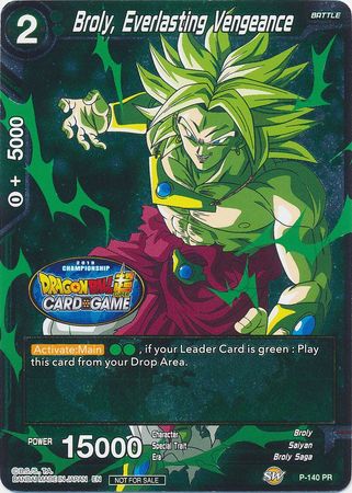 Broly, Everlasting Vengeance (Championship Final 2019) (P-140) [Tournament Promotion Cards] | Tables and Towers