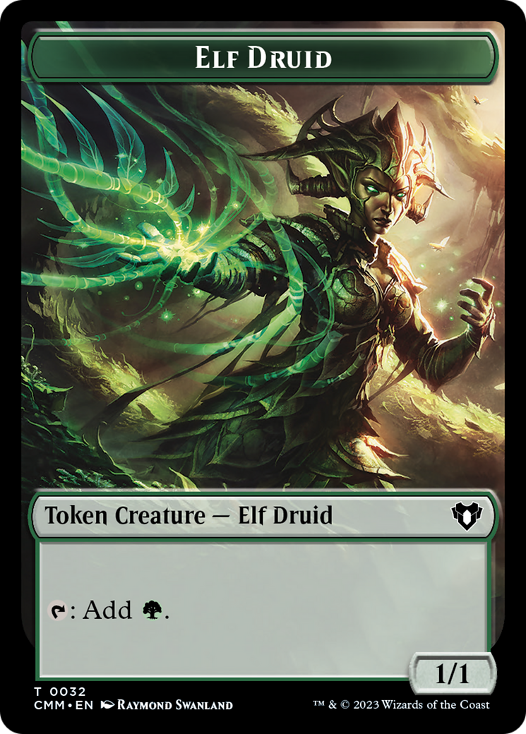 Elemental (0024) // Elf Druid Double-Sided Token [Commander Masters Tokens] | Tables and Towers