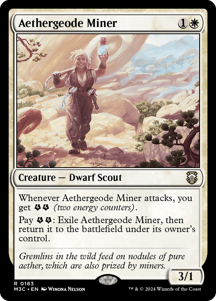 Aethergeode Miner (Ripple Foil) [Modern Horizons 3 Commander] | Tables and Towers