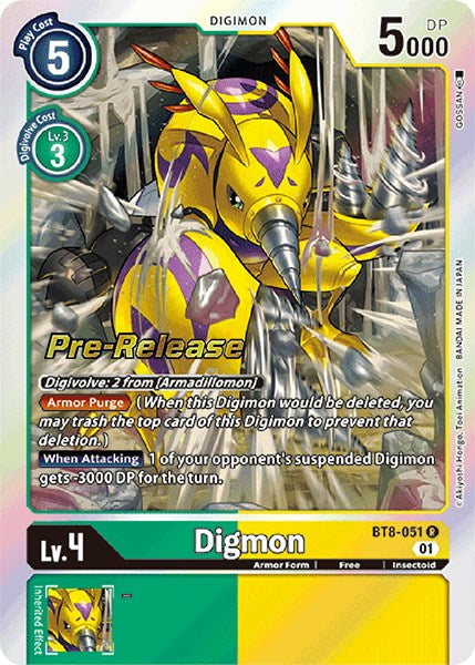 Digmon [BT8-051] [New Awakening Pre-Release Cards] | Tables and Towers