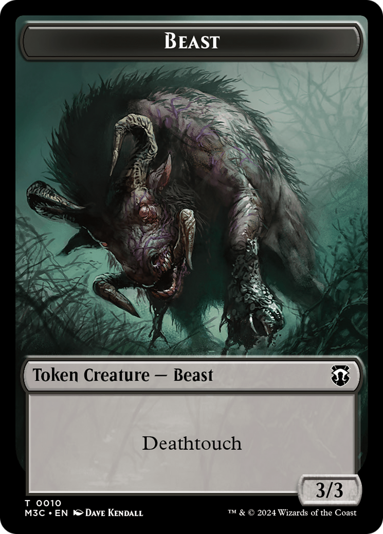 Beast (0010) // Shapeshifter (0008) Double-Sided Token [Modern Horizons 3 Commander Tokens] | Tables and Towers