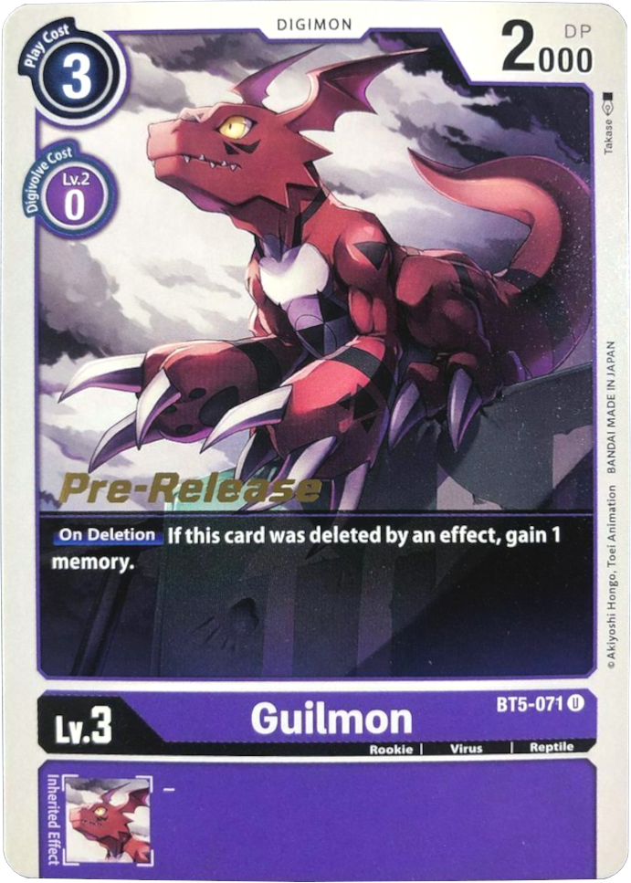 Guilmon [BT5-071] [Battle of Omni Pre-Release Promos] | Tables and Towers