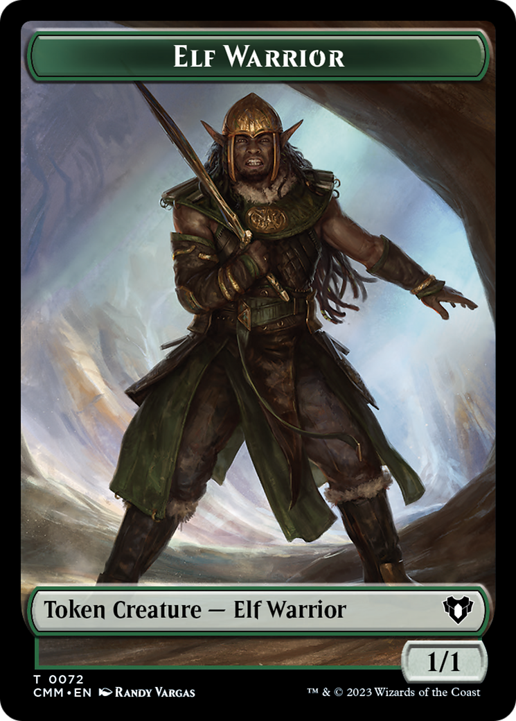 Elf Warrior // Cleric Double-Sided Token [Commander Masters Tokens] | Tables and Towers