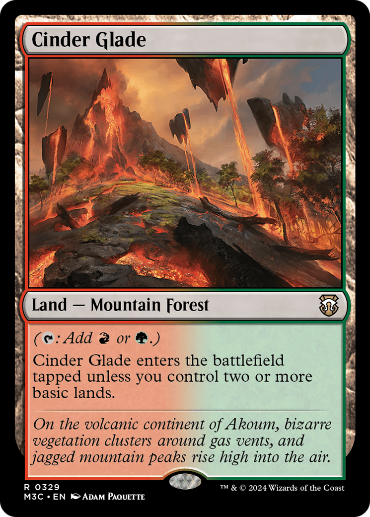 Cinder Glade (Ripple Foil) [Modern Horizons 3 Commander] | Tables and Towers