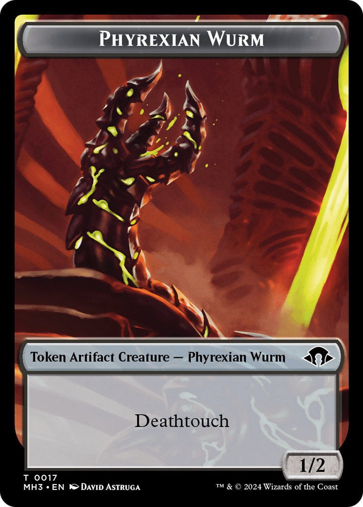 Phyrexian Wurm Token (0017) [Modern Horizons 3 Tokens] | Tables and Towers