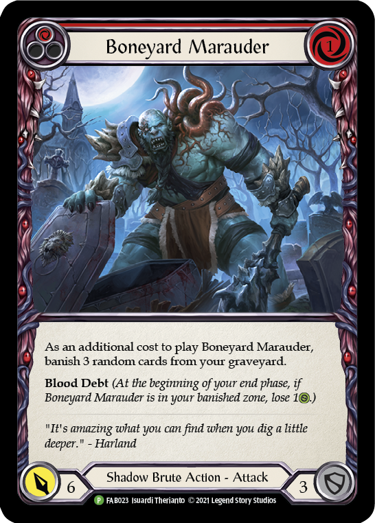 Boneyard Marauder (Red) [FAB023] (Promo)  Rainbow Foil | Tables and Towers