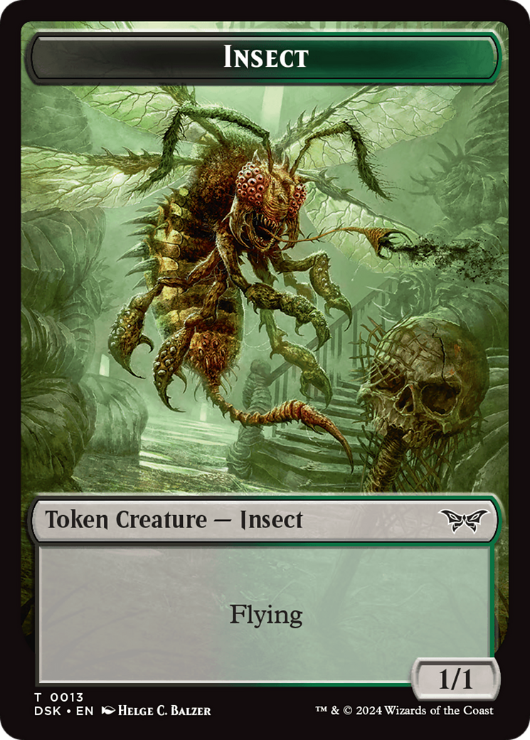 Insect (0013) // Spider Double-Sided Token [Duskmourn: House of Horror Tokens] | Tables and Towers