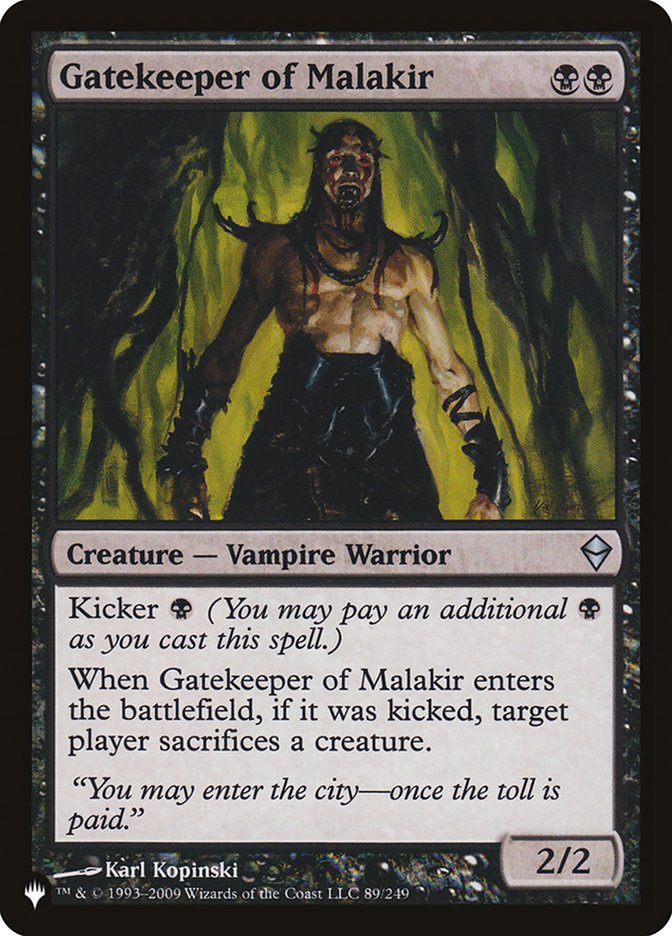 Gatekeeper of Malakir [The List] | Tables and Towers