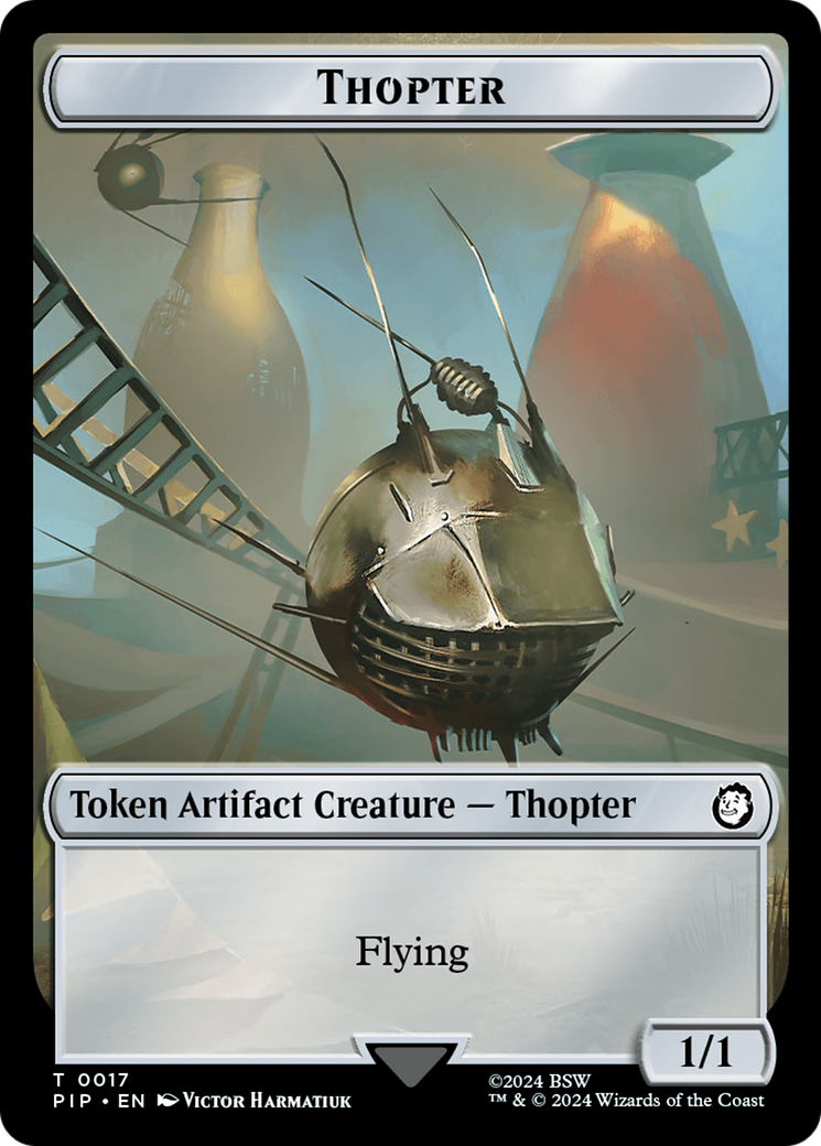 Thopter // Treasure (0018) Double-Sided Token [Fallout Tokens] | Tables and Towers