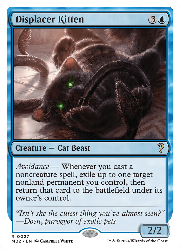 Displacer Kitten (White Border) [Mystery Booster 2] | Tables and Towers