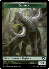 Soldier // Elephant Double-Sided Token [Commander Masters Tokens] | Tables and Towers