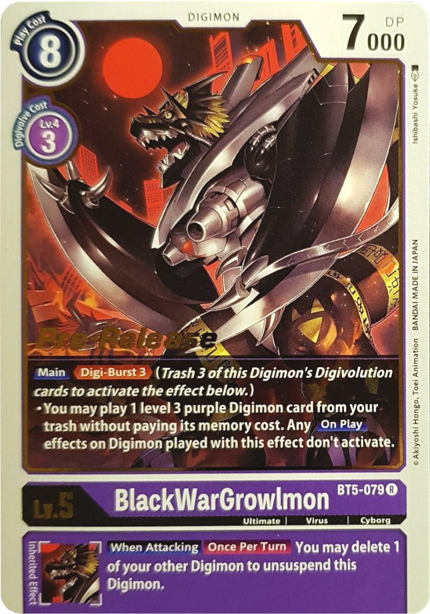 BlackWarGrowlmon [BT5-079] [Battle of Omni Pre-Release Promos] | Tables and Towers