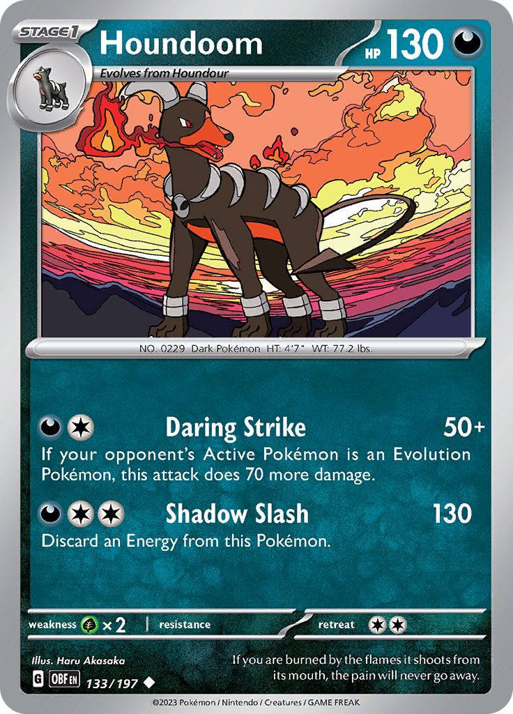 Houndoom (133/197) [Scarlet & Violet: Obsidian Flames] | Tables and Towers