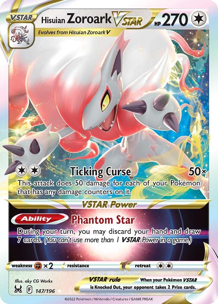 Hisuian Zoroark VSTAR (147/196) [Sword & Shield: Lost Origin] | Tables and Towers