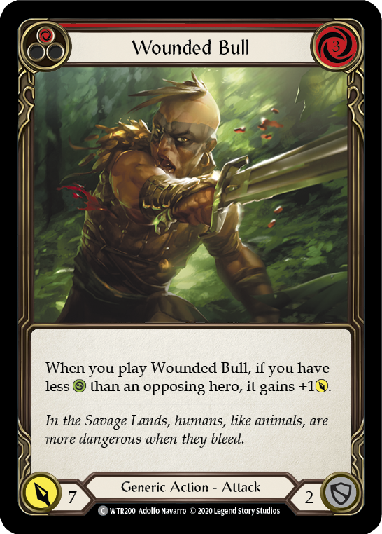 Wounded Bull (Red) [U-WTR200] (Welcome to Rathe Unlimited)  Unlimited Rainbow Foil | Tables and Towers