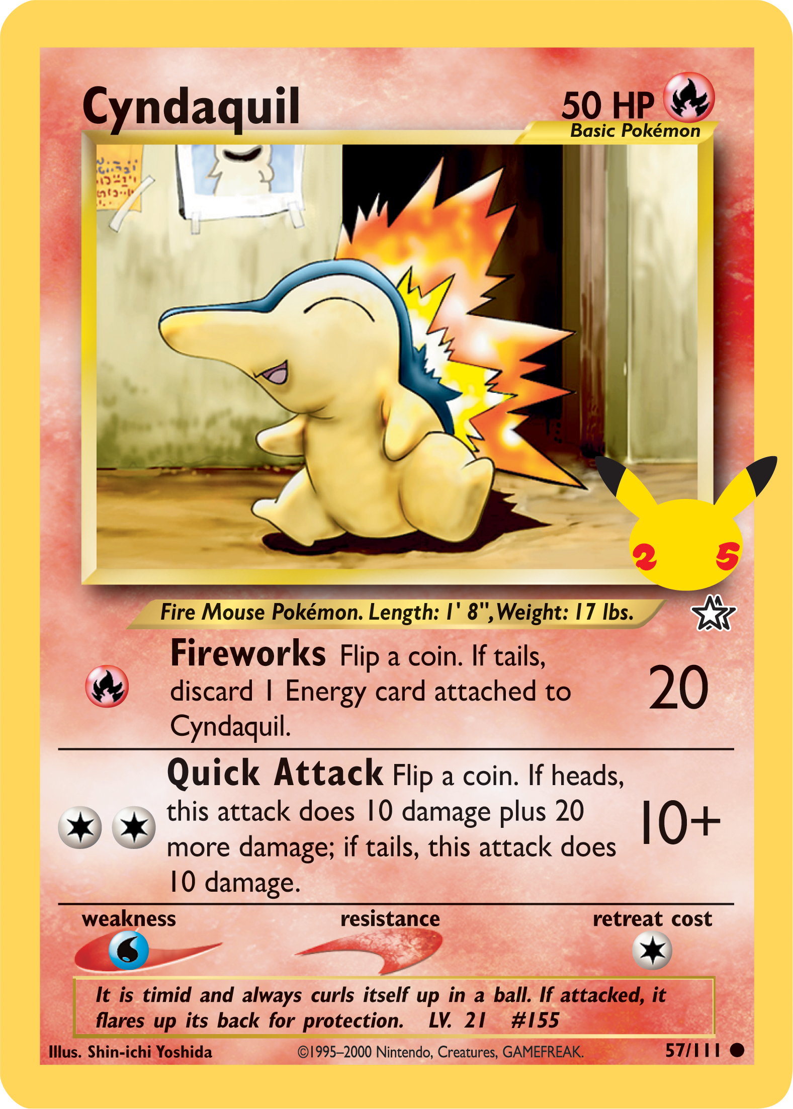 Cyndaquil (57/111) (Jumbo Card) [First Partner Pack] | Tables and Towers