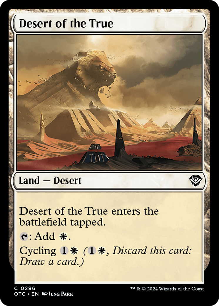 Desert of the True [Outlaws of Thunder Junction Commander] | Tables and Towers