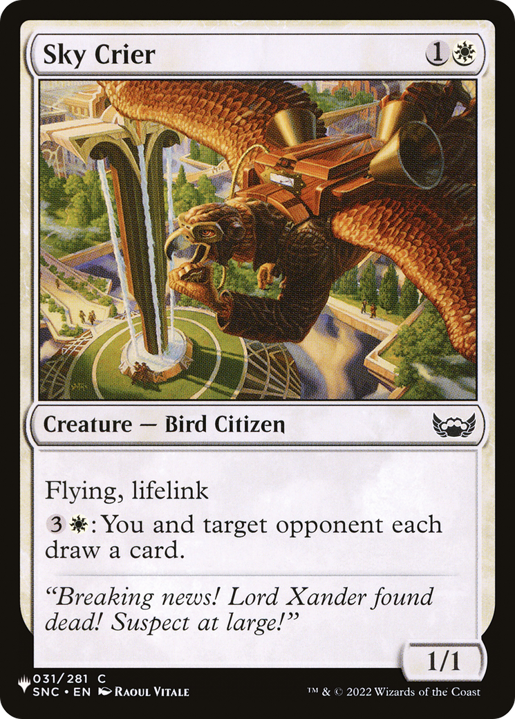 Sky Crier [The List Reprints] | Tables and Towers